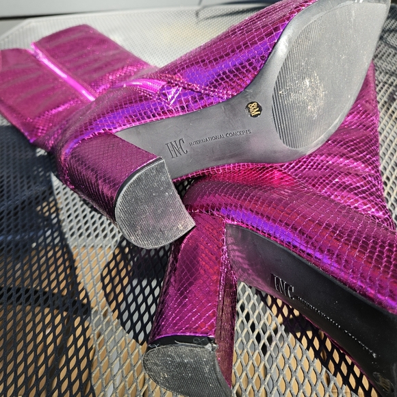 INC Concepts Tall Metallic Pink Boots - Picture 12 of 15